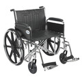Drive Medical Sentra EC Heavy Duty Wheelchair - 24" Seat std24ecdfa-sf